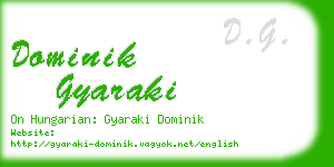 dominik gyaraki business card